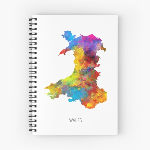Item preview, Wales Watercolor Map designed and sold by ArtPrints.
