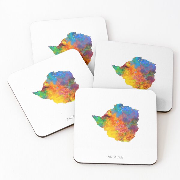Item preview, Zimbabwe Watercolor Map designed and sold by ArtPrints.