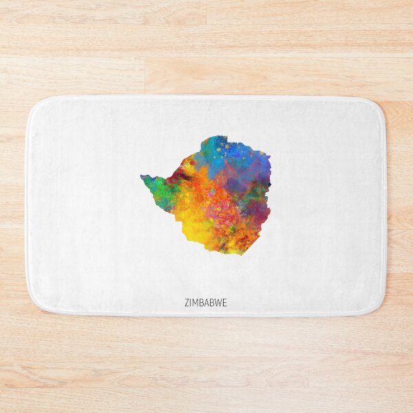 Item preview, Zimbabwe Watercolor Map designed and sold by ArtPrints.