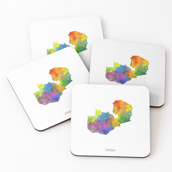 Item preview, Zambia Watercolor Map designed and sold by ArtPrints.