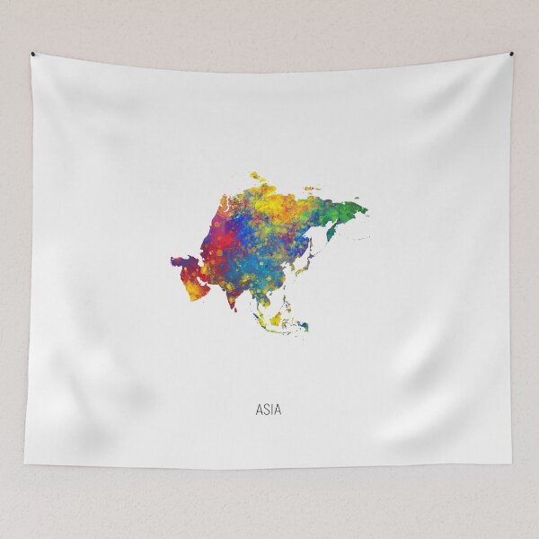 Item preview, Asia Watercolor Map designed and sold by ArtPrints.