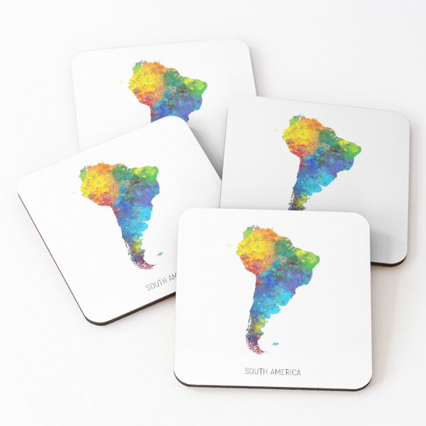 Item preview, South America Watercolor Map designed and sold by ArtPrints.
