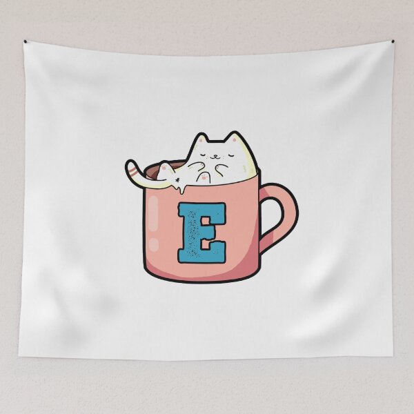 Item preview, Monogram E Pawfee Break designed and sold by kidsmonogram2.
