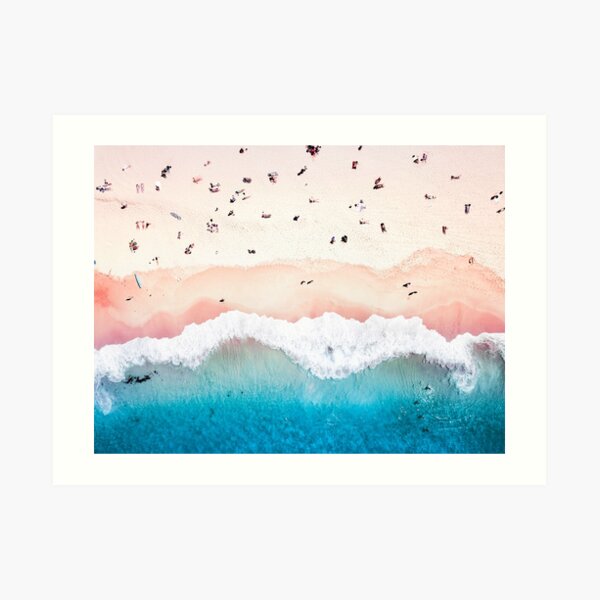 Aerial Sandy Beach Art Print