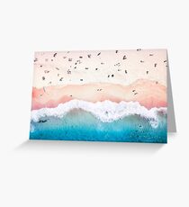 Aerial Sandy Beach Greeting Card