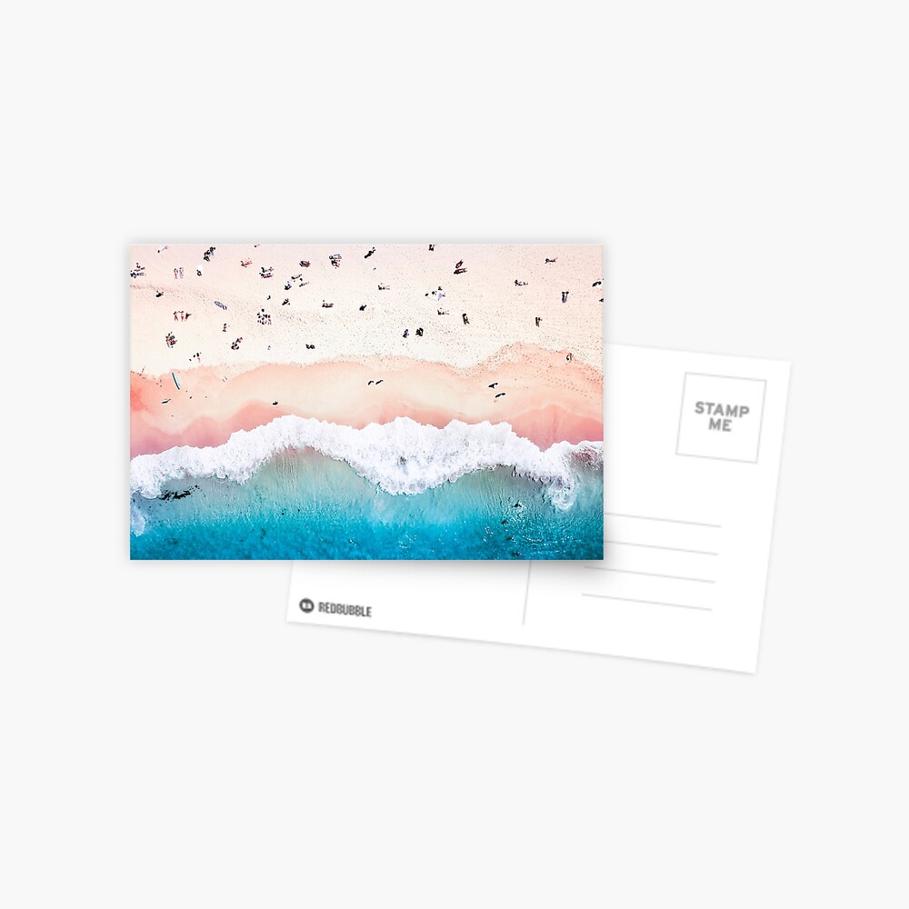 Aerial Sandy Beach Postcard