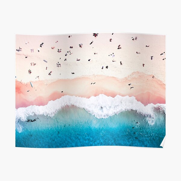 Aerial Sandy Beach Poster