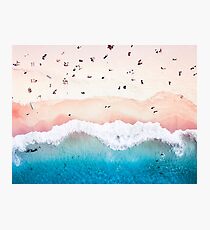 Aerial Sandy Beach Photographic Print