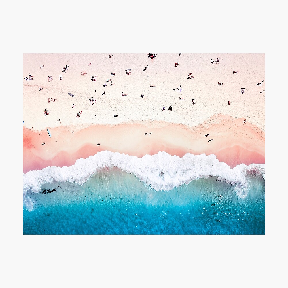 Aerial Sandy Beach Photographic Print