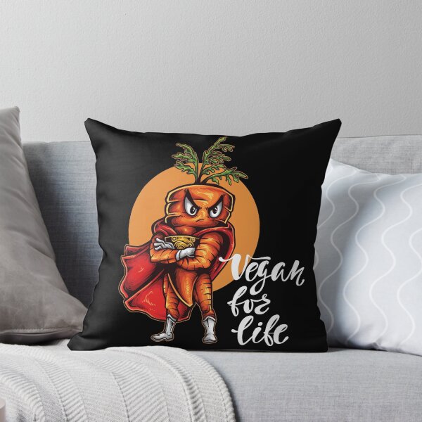 Item preview, Vegan for Life Angry Carrot Foodietoon Vegetable SuperHero Strong Powerlifter Bodybuilder designed and sold by ProjectX23.