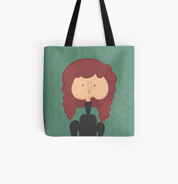 Curly Spring All Over Print Tote Bag