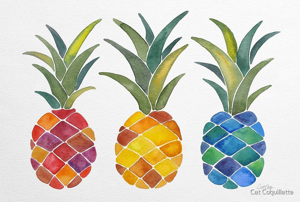 "Pineapples" by Cat Coquillette Redbubble
