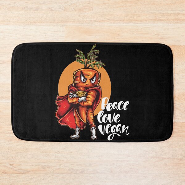 Item preview, Peace Love Vegan Carrot Superhero Foodie Vegetable designed and sold by ProjectX23.