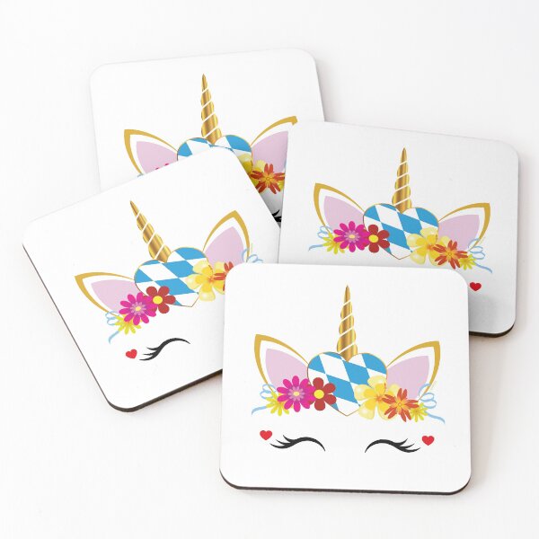 Item preview, Bavarian unicorn face designed and sold by catsandmore.