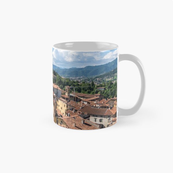 Item preview, Wonderful Bergamo - Terracotta Rooftops and Bergamasque Alps Looking Northwest designed and sold by Georgia Mizuleva.