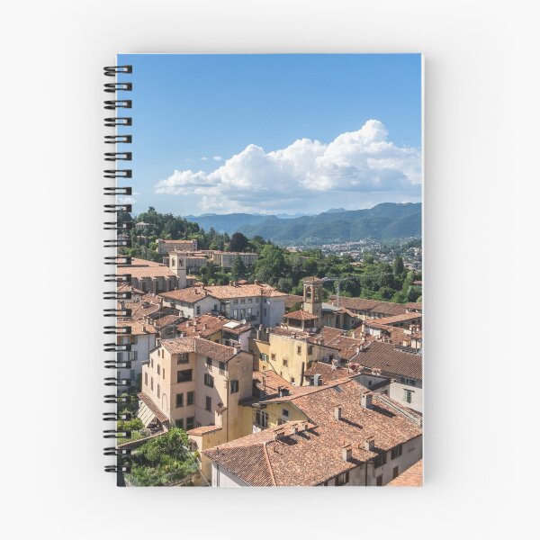Item preview, Wonderful Bergamo - Terracotta Rooftops and Bergamasque Alps Looking Northwest designed and sold by Georgia Mizuleva.