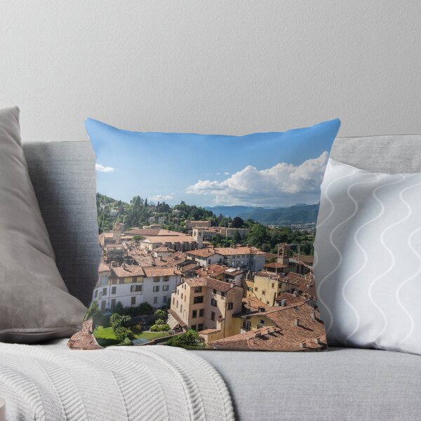 Item preview, Wonderful Bergamo - Terracotta Rooftops and Bergamasque Alps Looking Northwest designed and sold by Georgia Mizuleva.