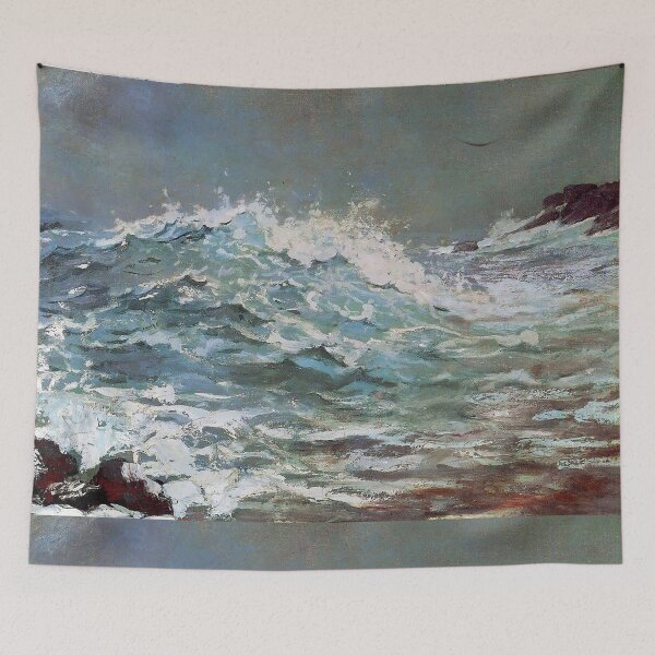 Item preview, Waves on a stormy sea artwork designed and sold by Vintage Designs +.