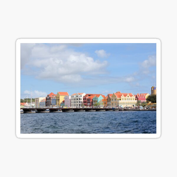 Colorful Houses of Willemstad, Curacao Sticker