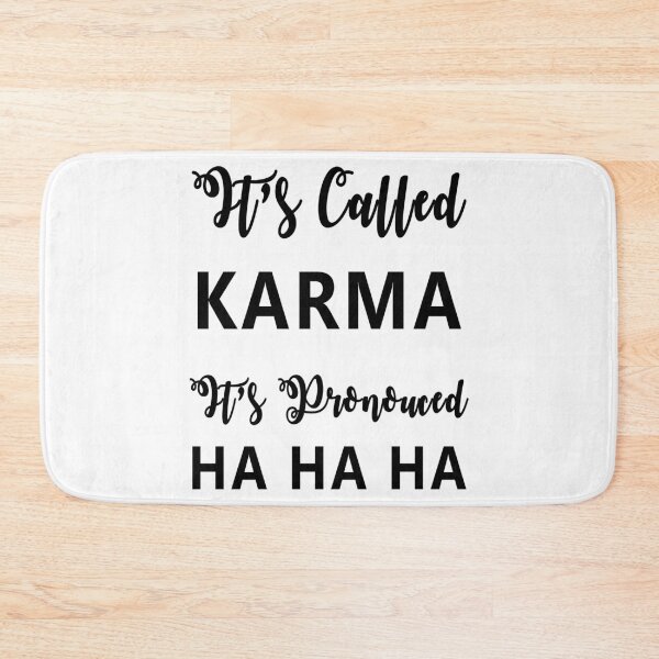Item preview, It's Called Karma It's Pronounced HAHAHA - Hand Lettered Sarcastic Breakup Karma Gift Ideas  designed and sold by ASClothDesign.