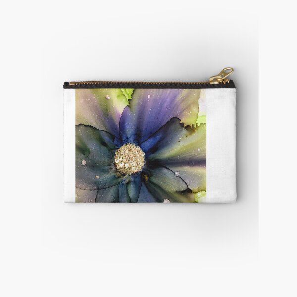 Item preview, Shades of blue alcohol ink flower.  designed and sold by Gill Barrett Art.