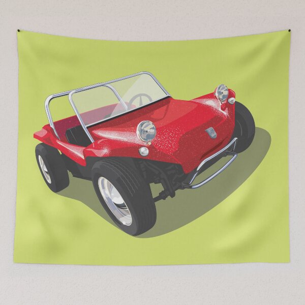 Item preview, Classic Manx beach buggy in red designed and sold by candc-retro.