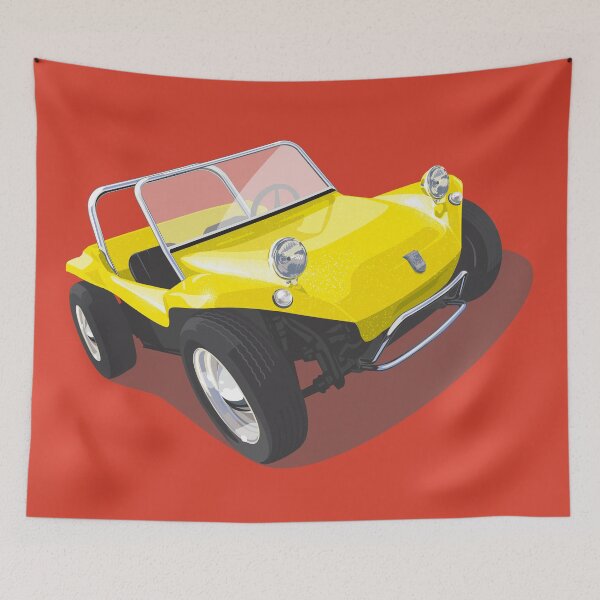 Item preview, Classic Manx beach buggy in yellow designed and sold by candc-retro.