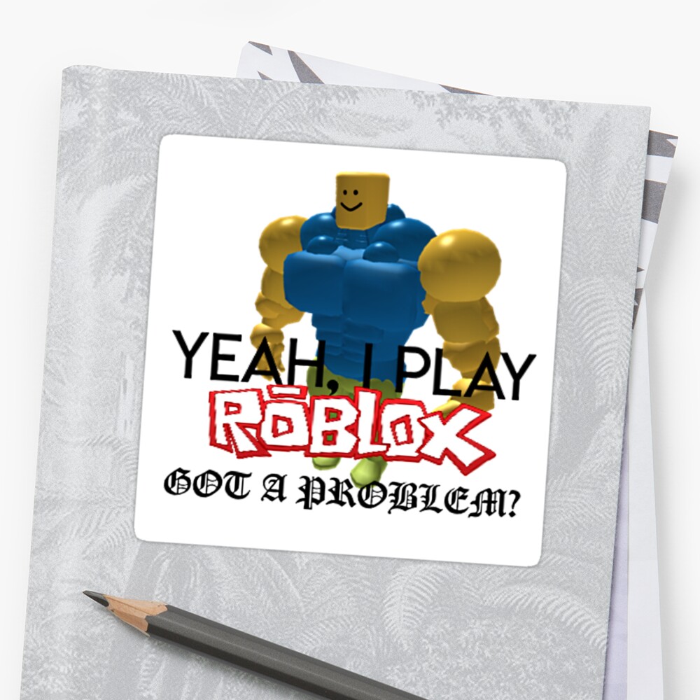 Yeah I Play Roblox Sticker By Whitewreath Redbubble - buff shrek roblox