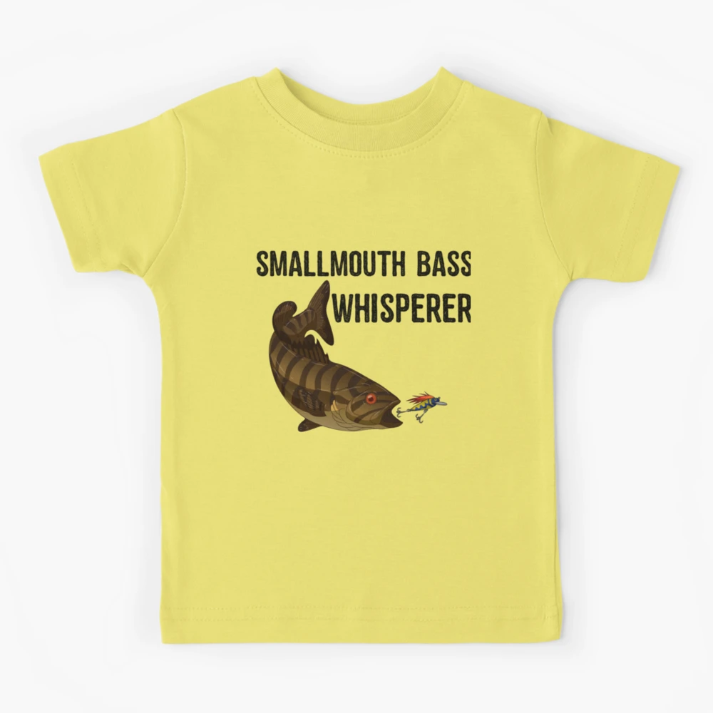 Smallmouth Bass Whisperer, Funny Fisher Fishing Kids T-Shirt for Sale by  BornDesign