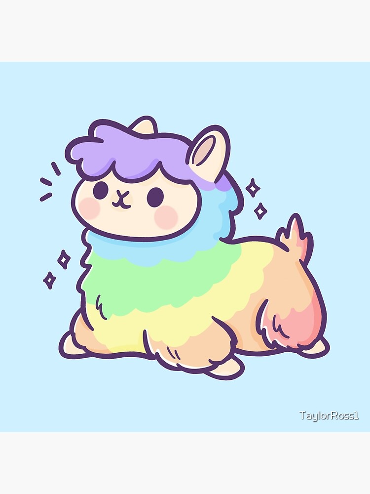 Alpaca arcoiris Lámina rígida