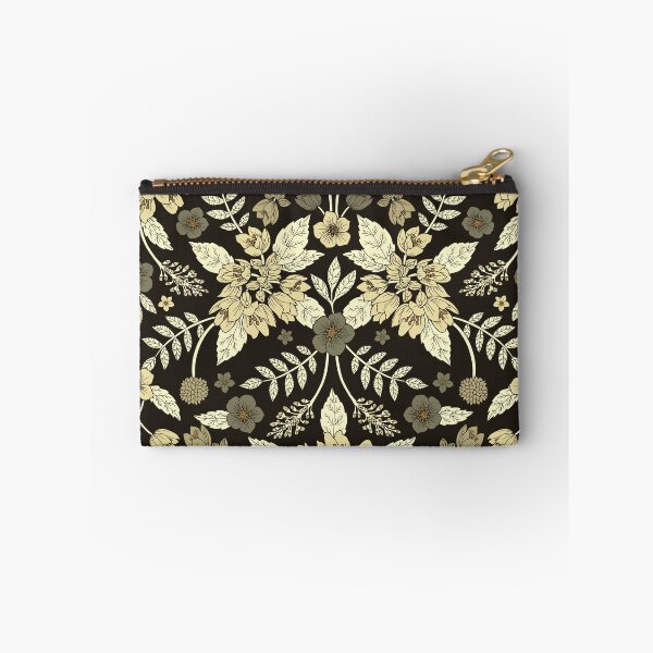 Item preview, Dark Neutral Floral Pattern In Black And Tan designed and sold by somecallmebeth.