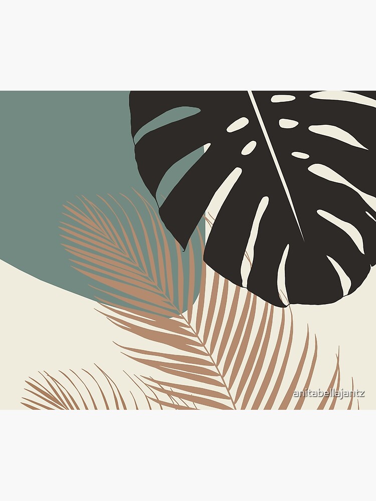 Minimal Monstera Palm Finesse #1 #tropical #decor #art by anitabellajantz