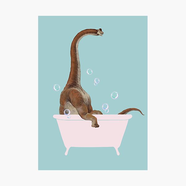 Artikel-Vorschau von Brachiosaurus in der Badewanne, designt und verkauft von bignosework.