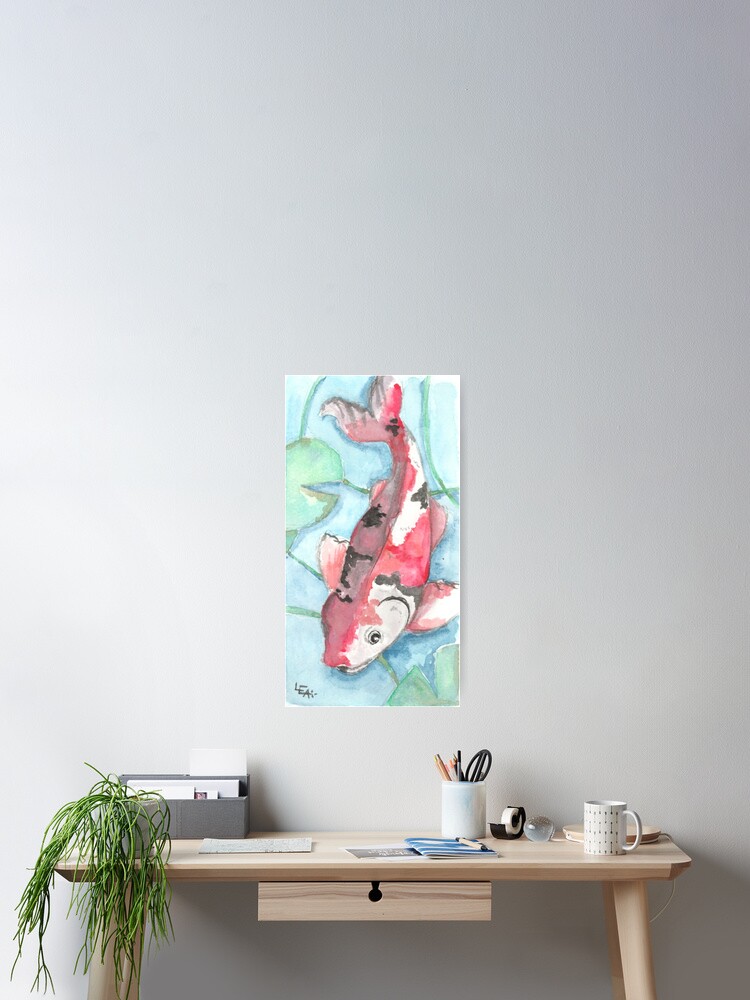 Pond At Koi Poster By Crea Ribo Redbubble