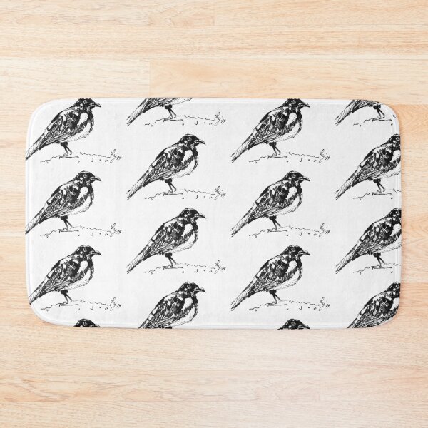 Item preview, Magpie drawing - black and white bird sketch designed and sold by MikeJory.