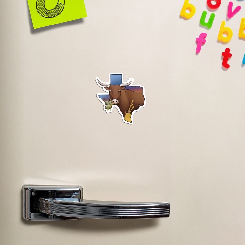 Texas Cattle Magnet