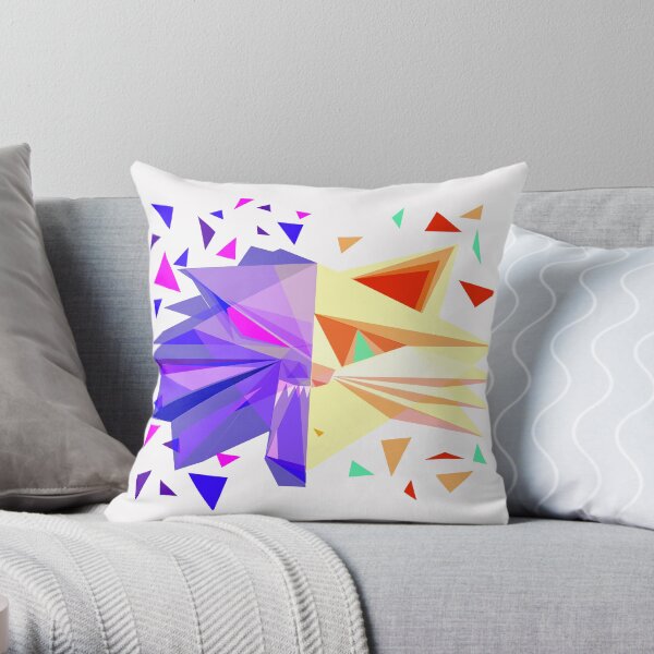 Wolf and the Feline Throw Pillow