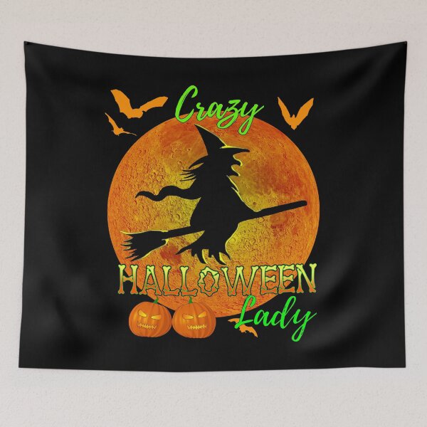 Item preview, Crazy Halloween Lady Funny Witch designed and sold by Packrat.