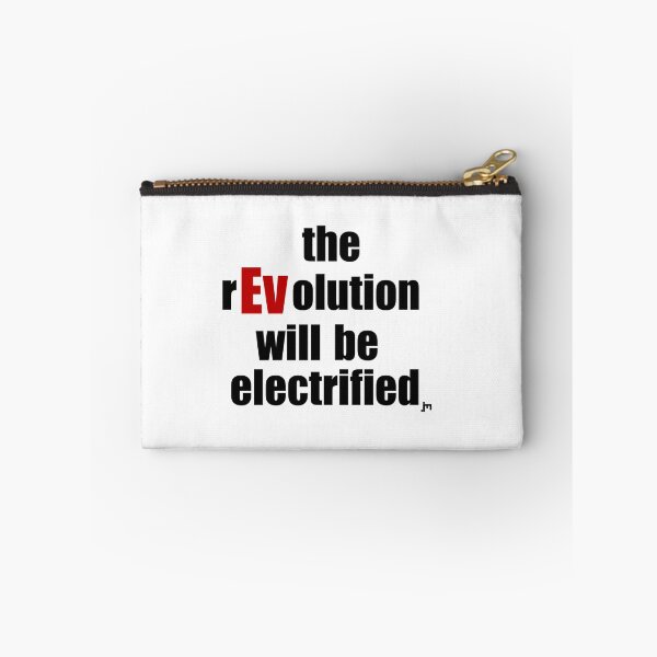 Item preview, "The rEVolution will be electrified" (1) T-Shirt and other product design black and red with transparent background designed and sold by JohnnyMyass.