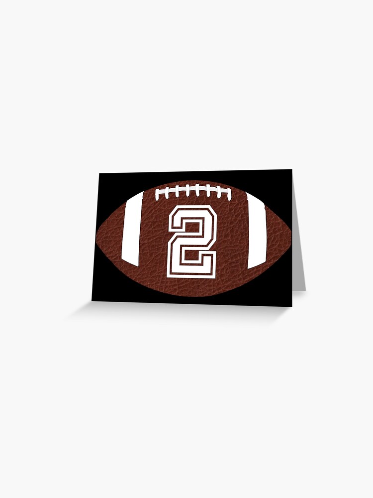 American Football Jersey No 2 Back Number #2 Greeting Card by  theshirtinator