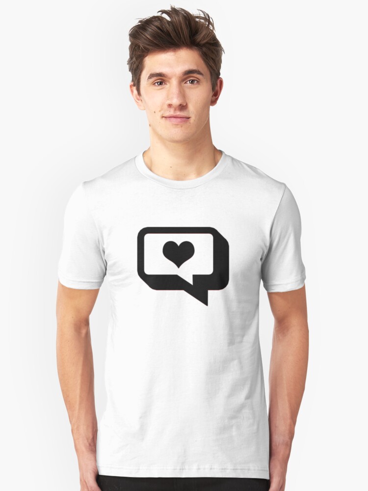 Alternate view of Love Talk. Slim Fit T-Shirt