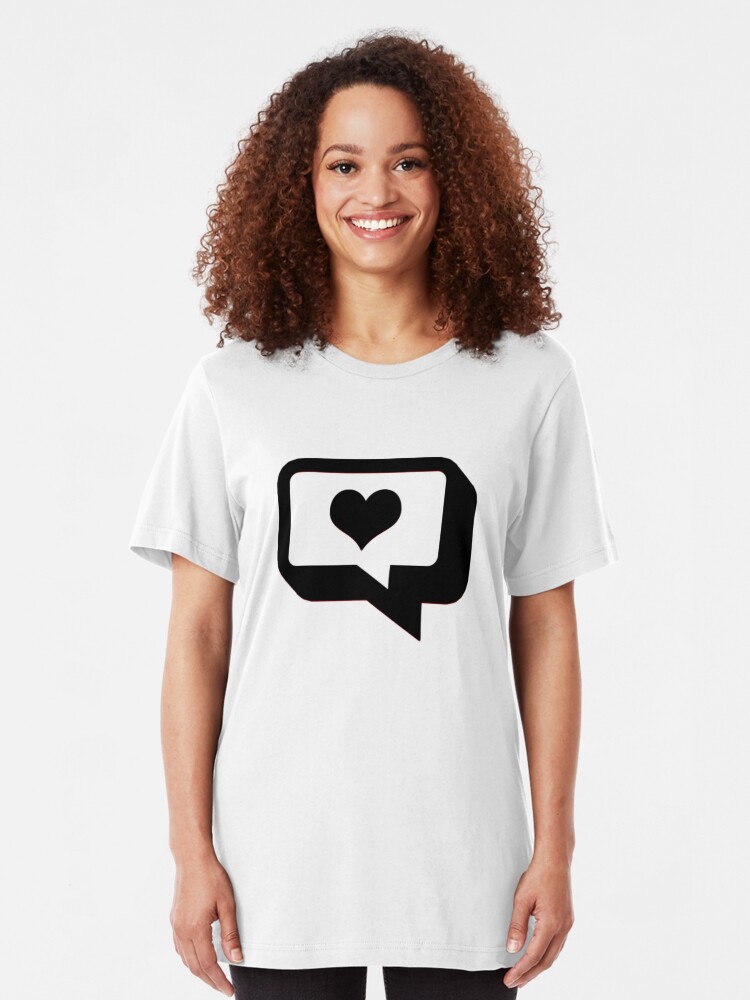 Alternate view of Love Talk. Slim Fit T-Shirt