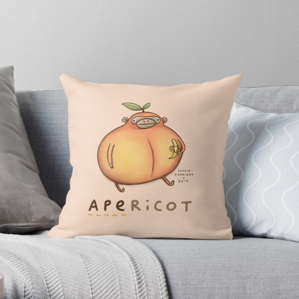 Apericot Throw Pillow