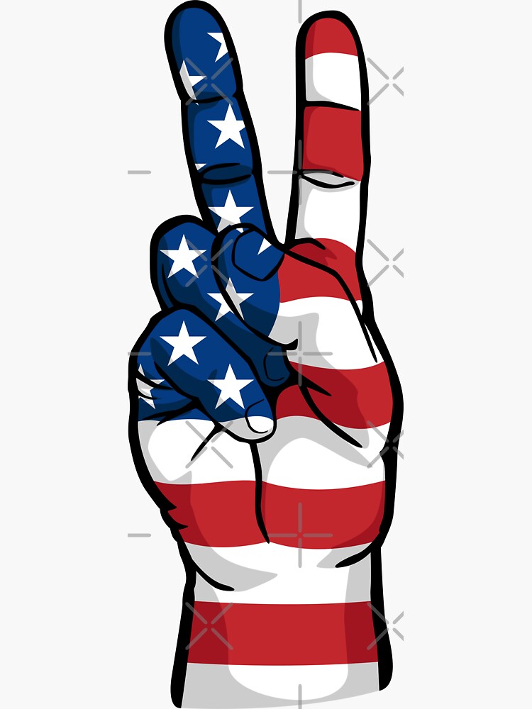Patriotic USA Peace Sign by hobrath