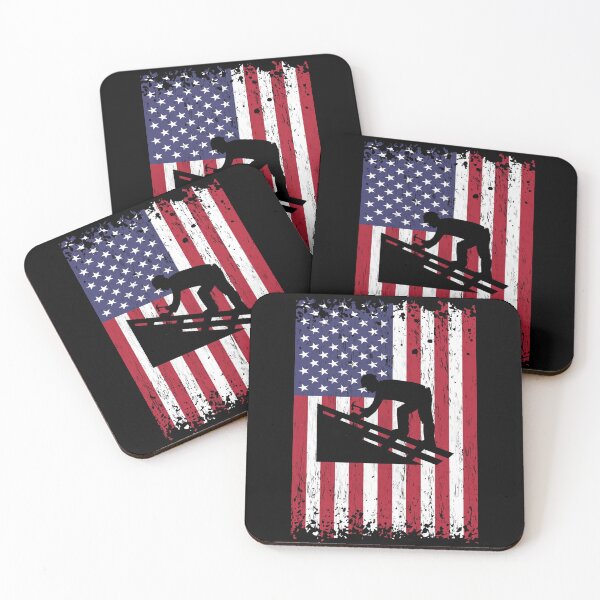 Item preview, Roofer Roofing American Flag designed and sold by BiagioDeFranco.