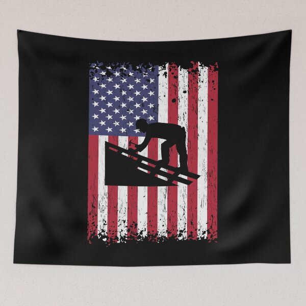 Item preview, Roofer Roofing American Flag designed and sold by BiagioDeFranco.