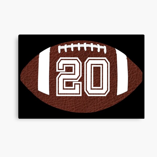 american football jersey no 20 uniform back number 20 canvas print