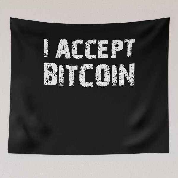 Item preview, I Accept Bit Coin Crypto Currency designed and sold by BiagioDeFranco.