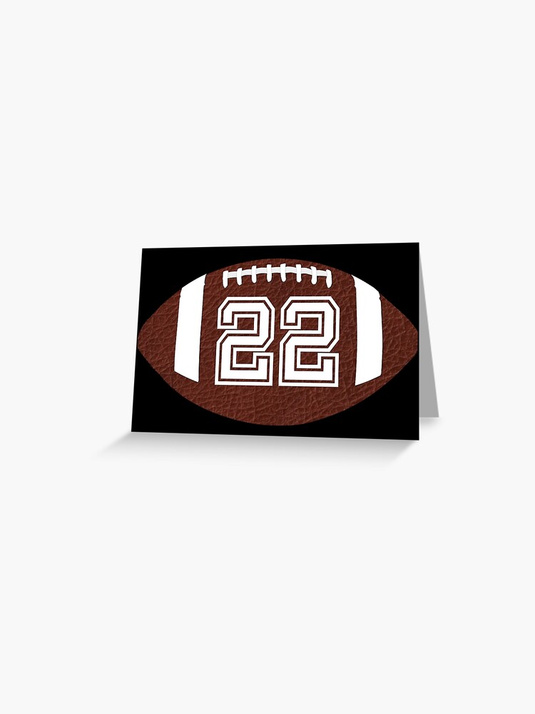 American Football Jersey No 22 Uniform Back Number 22 Greeting Card By Theshirtinator Redbubble