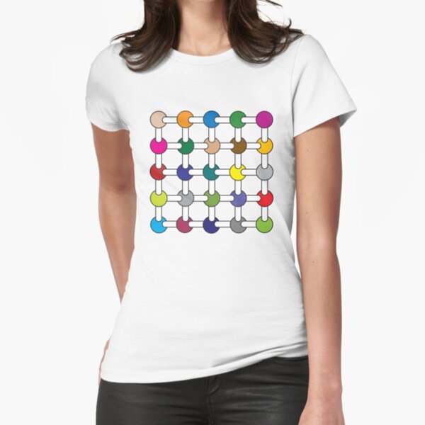 Optical Illusion Colour Spots Fitted T-Shirt